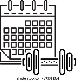 calendar of training outline icon