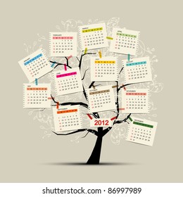 Calendar tree 2012 for your design