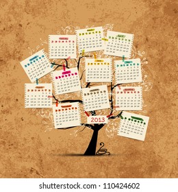 Calendar tree 2013 for your design