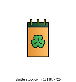 Calendar, trefoil color gradient vector icon