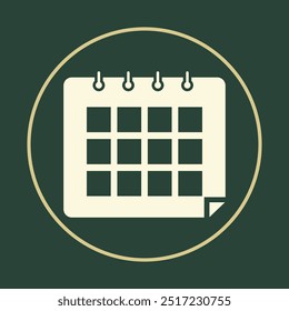 Calendar trendy icon handsome abstract vector illustration colorful artwork lovely design.eps