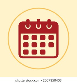 Calendar trendy icon logical abstract vector illustration colorful artwork beautiful design.eps