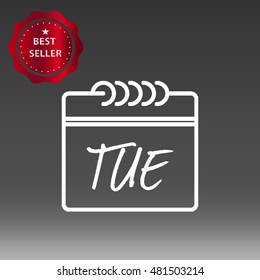 Calendar Tuesday Vector Icon Illustration
