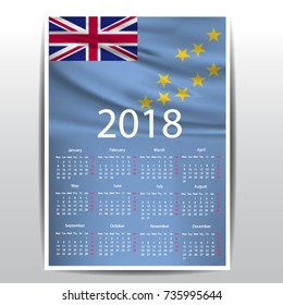 Calendar Tuvalu Flag Stock Vector (Royalty Free) 735995644 | Shutterstock