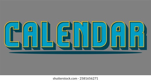 calendar typography art design creative illustration