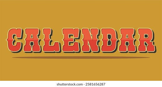 calendar typography art design creative illustration