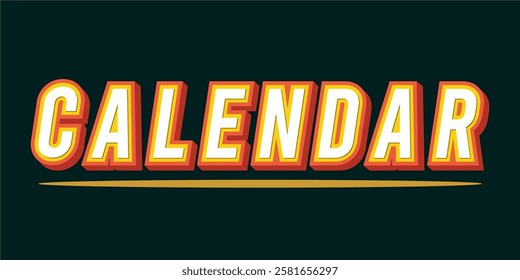 calendar typography art design creative illustration