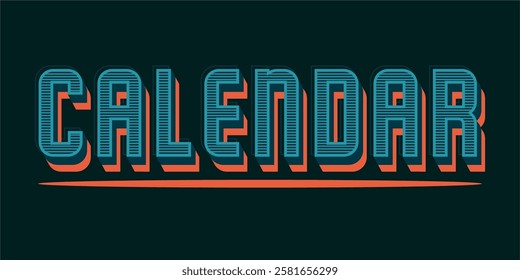 calendar typography art design creative illustration