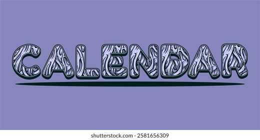 calendar typography art design creative illustration