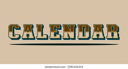 calendar typography art design creative illustration