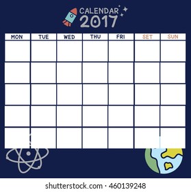 calendar ufo, illustration and vector