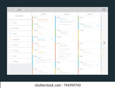 Calendar UI UX Application