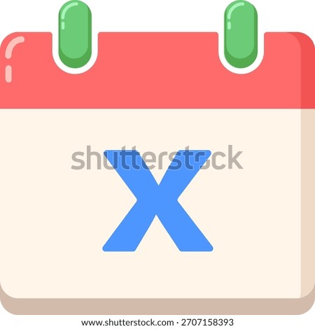 Calendar unavailable vector icon, editable pixel perfect icon