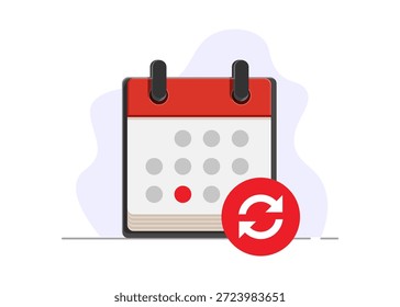 Actualizar de calendario y sincronización de programación Ilustración de stock