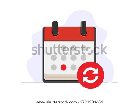 Calendar Update and Schedule Sync Stock Illustration
