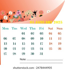 A calendar is used to tell the dates, the important days of life