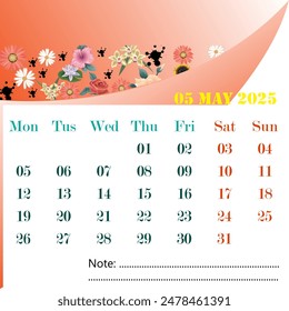 A calendar is used to tell the dates, the important days of life