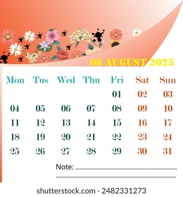 A calendar is used to tell the dates, the important days of life