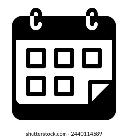 Calendar user interface icon illustration