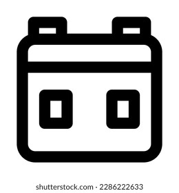 calendar of user interface outline icon set