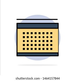 Calendar, Vacation, Date, Holidays Abstract Circle Background Flat color Icon. Vector Icon Template background