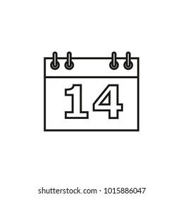 Calendar of valentin icon