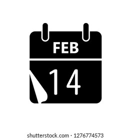 calendar, valentine day icon vector template 