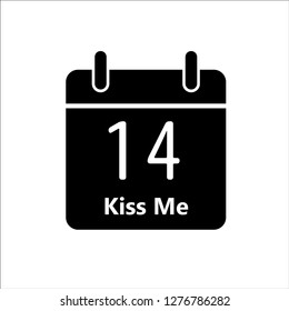 calendar, valentine day icon vector