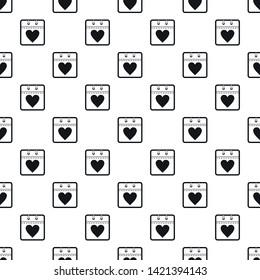 Calendar valentine day pattern seamless vector repeat geometric for any web design