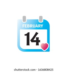 calendar, valentine's day  trendy icon.