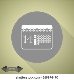 Calendar - Valentine's Day vector icon
