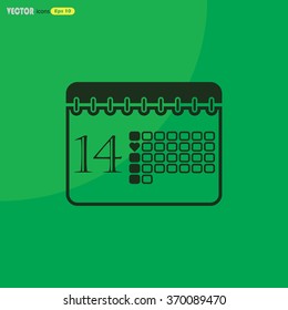 Calendar - Valentine's Day vector icon