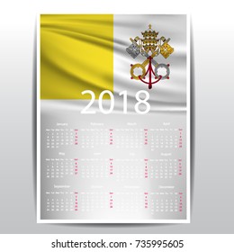 Calendar of VATICAN flag