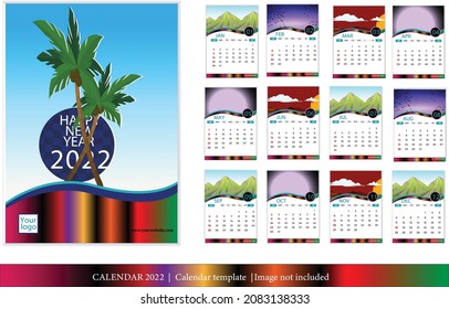 vector de calendario para la plantilla 2022