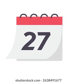 Calendar vector art, calendar clip art, clip art calendar, flat design vector illustration, isolated on white background
