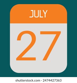 Ilustración de Arte vectorial de calendario con diseño de Vector plano.