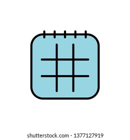 Calendar vector color icon on the wall. sign, symbol