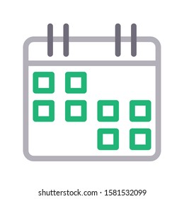 calendar vector color line icon 
