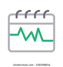 calendar vector color line icon 