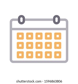 calendar vector color line icon 
