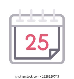 calendar vector color line icon 