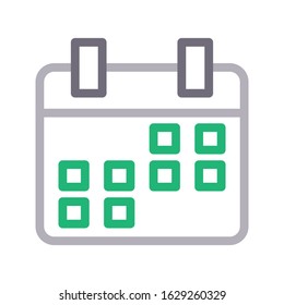 calendar vector color line icon 
