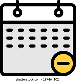 calendar vector color line  icon