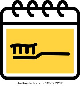 Vektorfarbensymbol im Kalender