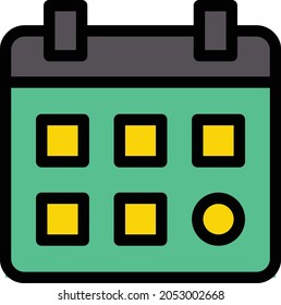 calendar vector colour line icon