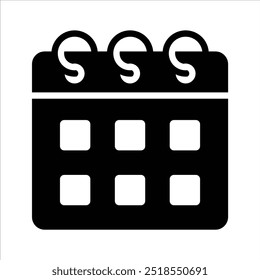 Calendar vector design, customizable icon isolated on white background