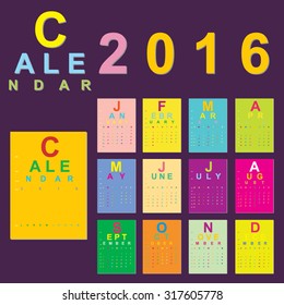 Calendar  vector design template.