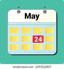 calendar vector drawing, date May 06 on the page