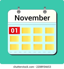 calendar vector drawing, date October 27 on the page