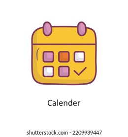 ilustración de diseño de iconos de esquema rellenado por vectores de calendario. Símbolo de entrenamiento en fondo blanco Archivo EPS 10